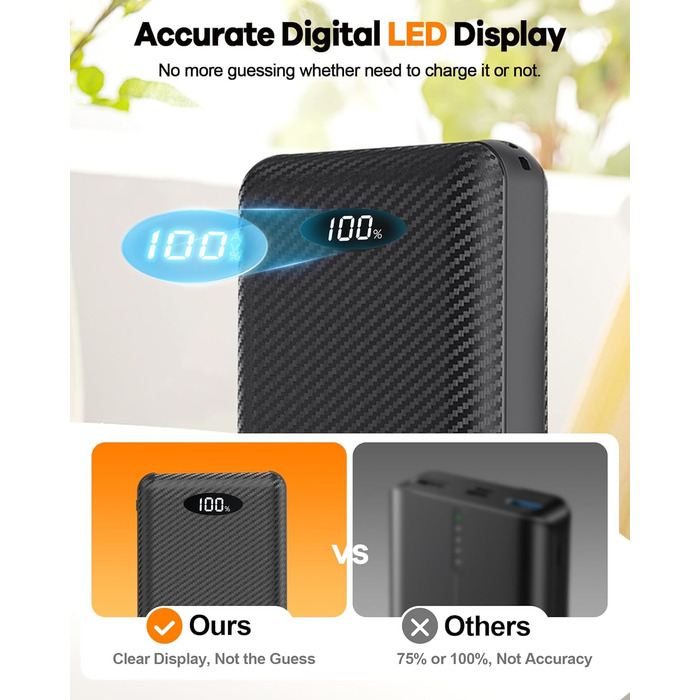 Powerbank для підігрівальної жилетки 5V 3A 12000mAh USB, сумісний з Techstuph, vapesoon, burngogo (не для жилеток 7.4V/12V DC), чорний