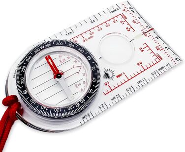 Sun Company ProMap Kompass – Ultralight baseplate compass with declination scale – Accurate orientation baseplate compass for hiking, backpacking, camping, and survival navigation