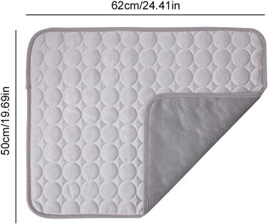 Килимок охолоджуючий для собак 150x100 см, самоохолоджуючий, для собак та котів, миючий, сірий (M)