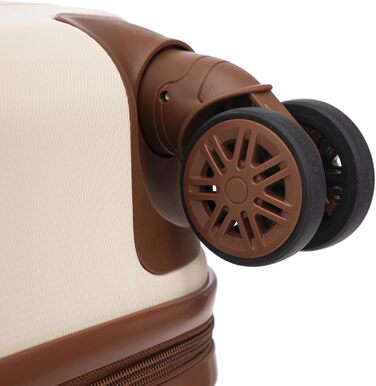 Набір валіз-ролерів (3 шт): M, L, XL, білий, з коліщатками 360°, замком, зручною ручкою. Elfenbeinweiß