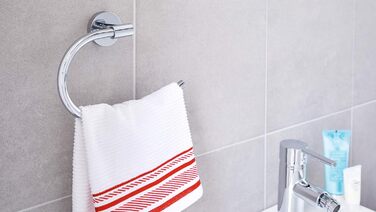 Тримач для туалетного паперу tesa EXCELLENT без кришки, хромований, настінний на клейовій основі (без свердління), 135x106x45 мм