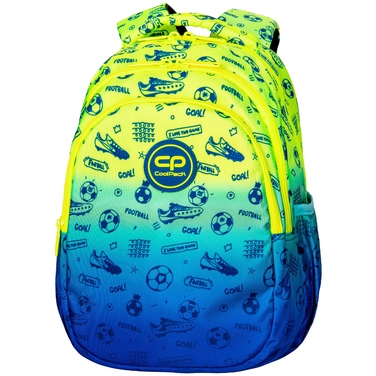 Шкільний рюкзак CoolPack багатокомパートментний, синій з жовтими акцентами, 21 л