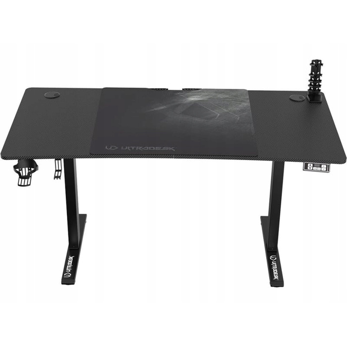 Ігровий стіл Ultradesk LEVEL V2, чорний, з електричним регулюванням висоти