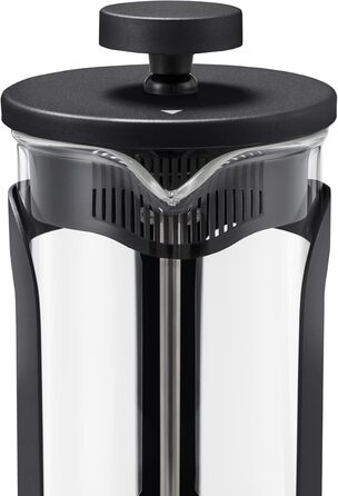 Тчибо Френч-прес для приготування кави вручну, 800 мл, скло Borosilikat, нержавіюча сталь, чорний
