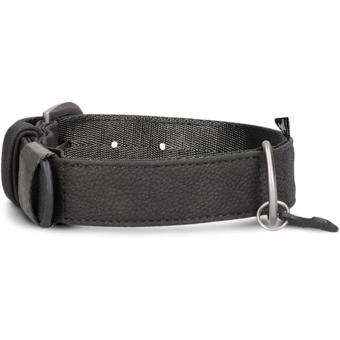 Нашийник для собак ZWEI Leo LE15 з високоякісної штучної шкіри, стильний та регульований, для середніх та великих собак, обхват шиї 37-50 см, колір нубук-stone