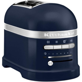 Тостер KitchenAid Artisan на 2 скибки з сендвіч-затискачем, ретро, різні режими та рівні підсмажування, синій Ink Blue