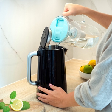 Скляний фільтраційний глечик Wessper D2 BOROSILICATE FF 3л, м'ятний + фільтр