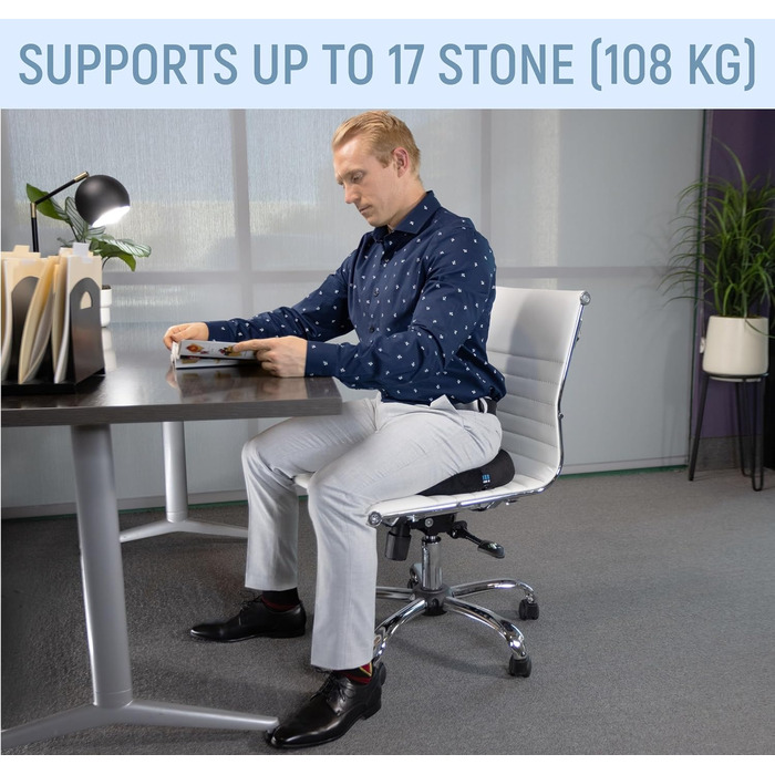 Подушка для сидіння при геморої Ergonomic Innovations: підтримка та полегшення болю, ортопедичний кільцевий сидіння, для профілактики пролежнів, після операції, чорний