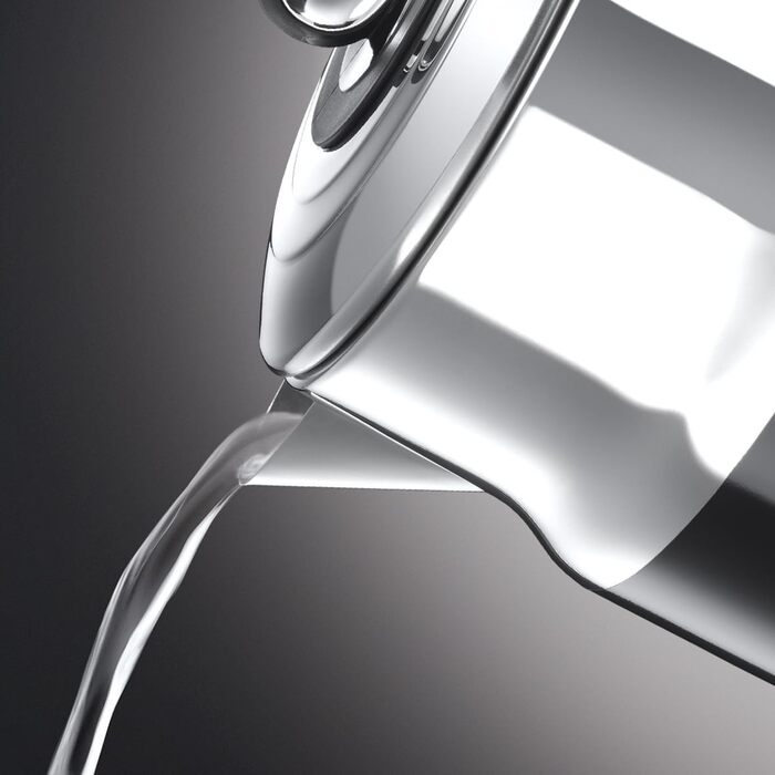 Електричний чайник Russell Hobbs 1.7л, 2400W, Retro, Чорний & полірована нержавіюча сталь