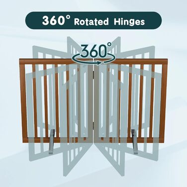 Бамбуковий загороджувач для тварин Semiocthome: 2 панелі, 90 см, 61 см висота, для дому, для собак та кошенят