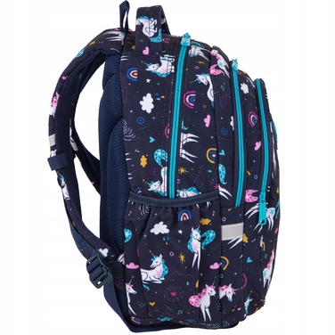 Багатовідсіковий шкільний рюкзак CoolPack, синій багатокольоровий, 21 л