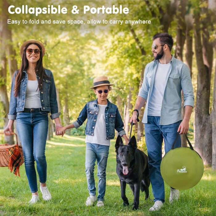 Pawaboo: Переносний вольєр для тварин, складаний вольєр для собак та котів, зелений, 90x70x60 см