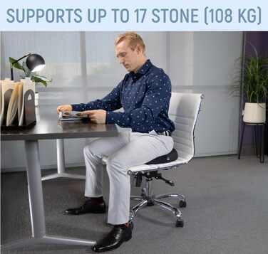 Подушка для сидіння при геморої Ergonomic Innovations: підтримка та полегшення болю, ортопедичний кільцевий сидіння, для профілактики пролежнів, після операції, чорний