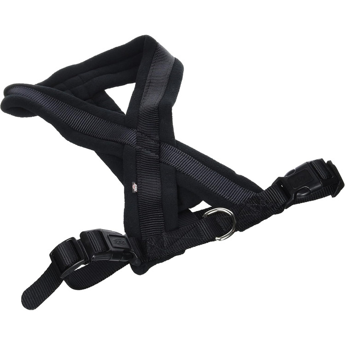Шлейка для собак TRIXIE Premium Touren, чорна, розмір M (45–80 см), 25 мм - спортивна та зручна, з м'якою підкладкою, регульована