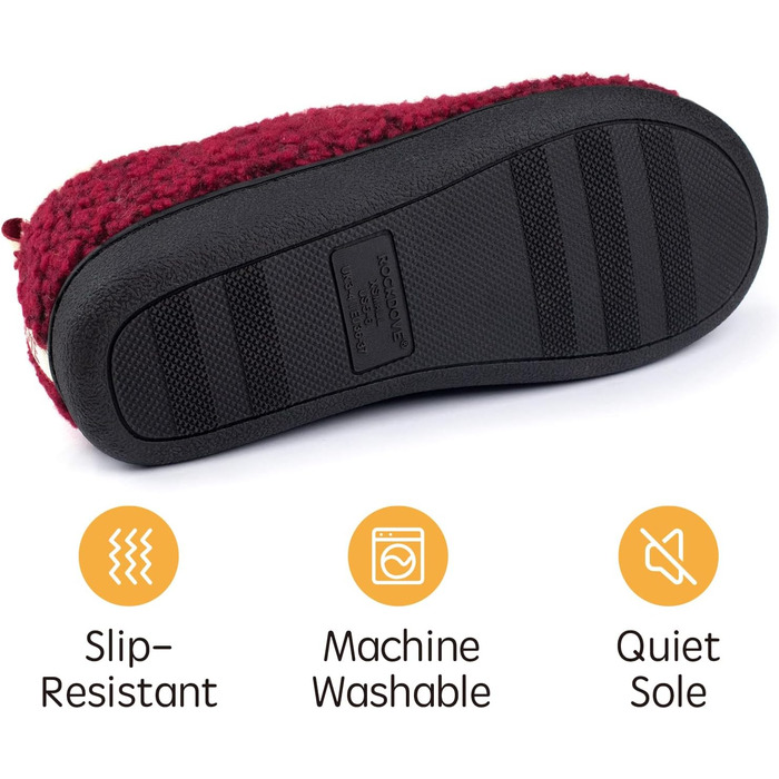 Домашні тапочки RockDove Nomad для жінок з піною, що формується, 40.5/41.5 EU, червоні