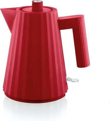 Alessi Plissé Electric Kettle - Red Thermoplastic Resin, 2400W, 1.0L, European Plug