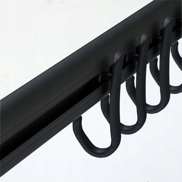 Кутовий шторний карниз для душу Sealskin 50-90 x 16 мм, чорний