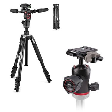 Карбоновий штатив Manfrotto Befree Live Carbon Twist з відео-головою та сумкою, для DSLR та бездзеркальних камер, навантаження 4кг