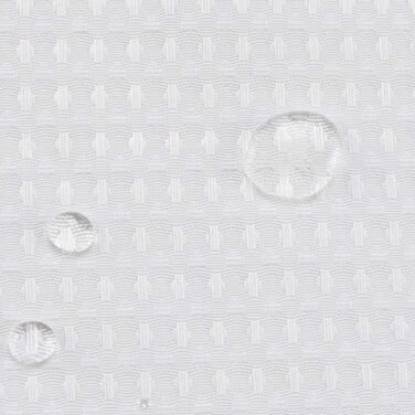 Шторка для душу Barossa Design, вафельна структура, готельний люкс, біла, 213.4 x 182.9 см