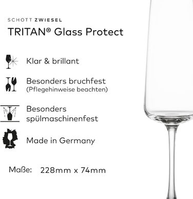 Набір келихів для білого вина Schott Zwiesel MioVino (4 шт.), німецька якість, Tritan-кристал, безпечні для миття в посудомийній машині