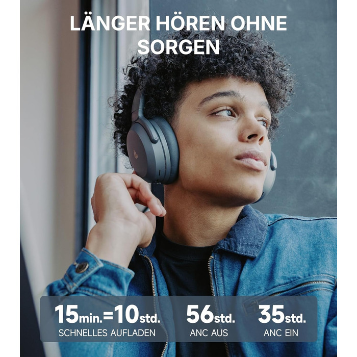 Edifier WH700NB Pro: Бездротові навушники з активним шумозаглушенням -43dB, Hi-Res Audio, Bluetooth V5.4, мульти-поінт, AI-дзвінки, швидка зарядка, сірий колір