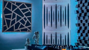 Набір акустичних басових пасток для кутів PULSE-100mm (4 шт), 50x50x10 см, колір горіх — звукопоглинаючі панелі для студії звукозапису