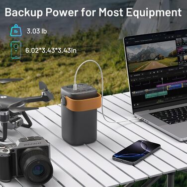 Power Bank Selore&S 60000mAh 100W з 5 портами USB-C для iPhone, Samsung, MacBook, iPad Pro, Switch, Steam Deck, Surface Go (Сірий)