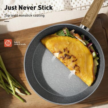 Набір посуду Kitchen Academy 30 предметів з антипригарним покриттям, індукційний, гранітний (сірий)