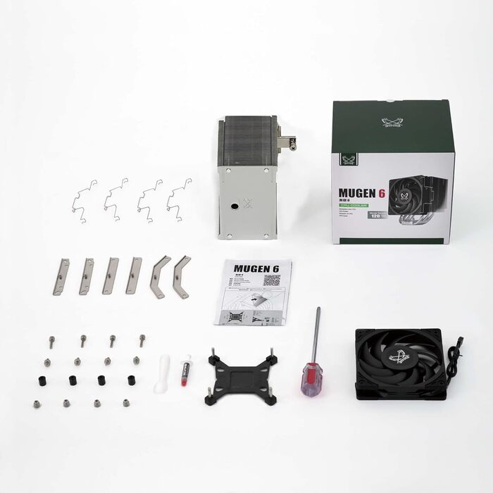 Scythe Mugen 6 - повітряний кулер для CPU з підтримкою Intel LGA1700, LGA1151, AMD AM5/AM4/Ryzen, 120mm, однотурний, з алюмінієвою кришкою
