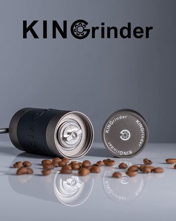 KINGrinder K0 Straight Grip Manual Coffee Grinder with 140 Adjustable Grind Settings for Aeropress, French Press, Drip, 25 g Capacity