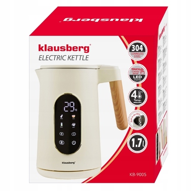 Електричний чайник Klausberg KB-9005, 2200 Вт, 1,7 л, бежевий