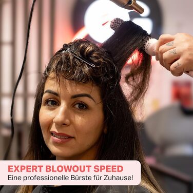 Кругла щітка Olivia Garden Expert Blowout Speed з керамічним покриттям для швидкої сушки волосся (білий & сірий, 35 мм)
