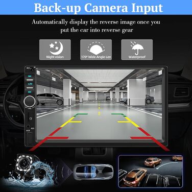 2 DIN автомагнітола NHOPEEW з CarPlay та Android Auto, 7