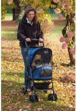 Дитяча коляска для тварин Pet Gear Happy Trails Lite, кобальтово-синій колір, знімний підклад, безпечний ремінь, корзина для зберігання