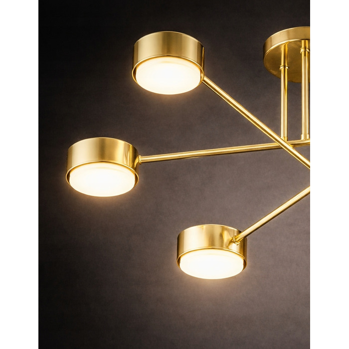 Підвісна люстра Elko-Lighting Mono Gold, 6 точок освітлення, GX53