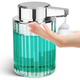 Phneems Soap Dispenser Automatic Foam Soap Dispenser Glass Electric Soap Dispenser With Sensor Soap Dispenser Automatic USB Charging IPX5 Waterproof FOR Bathroom Kitchen Foam