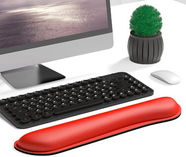 Підставка для зап'ястя Dapesuom з Memory Foam - комфортна підтримка для клавіатури та миші, зменшує біль, для офісу (червона)