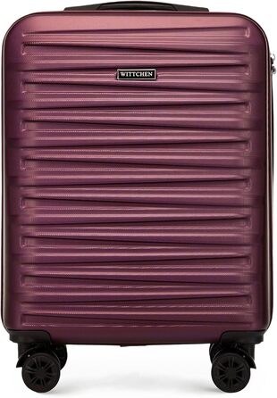 WITTCHEN Skyspeed Line - Великий валіза на колесах, жорсткий корпус ABS, телескопічна ручка, комбінаційний замок, 4 колеса, каштанового кольору. Підходить для авіакомпаній Lufthansa, Eurowings, Ryanair, Condor.