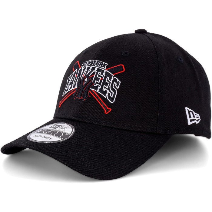 Кепка New Era New York Yankees 39thirty Flexfit чорна, універсальний розмір