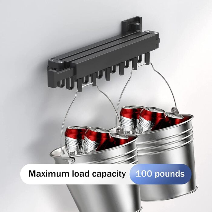 Складаний сушильник для білизни Honeyhouse з кріпленням до стіни, чорний