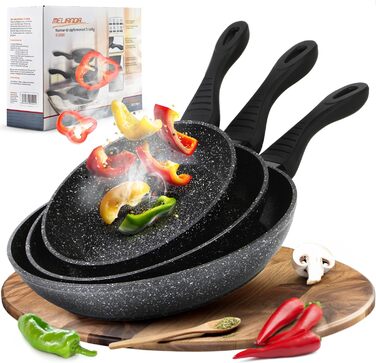 Набір сковорідок Melanda IT-3000 3 шт. 20/24/28 см з антипригарним покриттям 