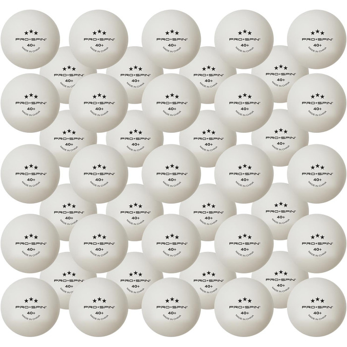 PRO SPIN Table Tennis Balls - 3 Star 40+ White Table Tennis Balls | High-Quality ABS Training Balls | Durable for Indoor & Outdoor Use, Competition & Play - 60 Pack