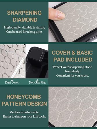 Двостороння алмазна точилка Kalolary 400/1000 для ножів, ножниць, кухонних та туристичних інструментів