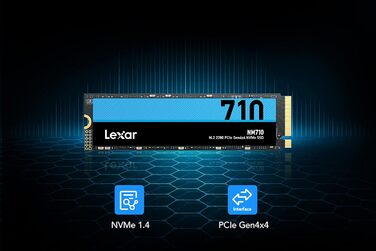 Lexar NM710 2TB SSD M.2 PCIe Gen3 x4 NVMe - Внутрішній SSD для ПК та геймерів