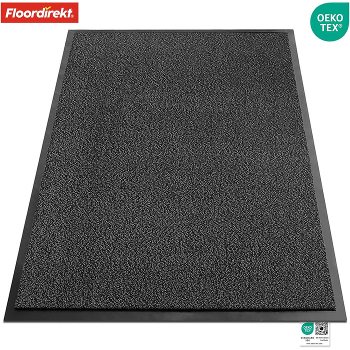 Килимок для підлоги etm® Schmutzfangmatte: переможець у співвідношенні ціни та якості. Килимок для порогу різного розміру, для дому та вулиці (антрацит-чорний, 90x150 см)