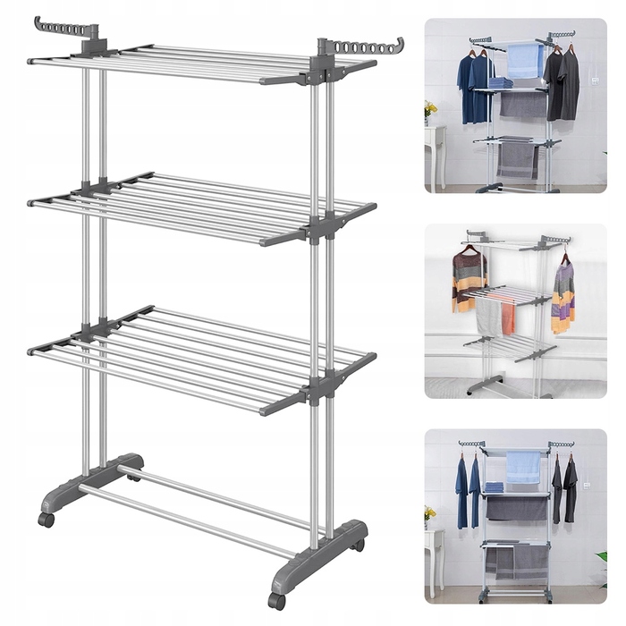 Велика вертикальна сушарка для одягу та білизни, підлогова, складна, розмір XXL