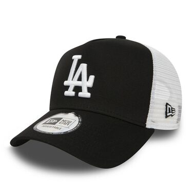 Кепка бейсболка New Era Los Angeles Dodgers Trucker A-Frame, чорна, універсальний розмір