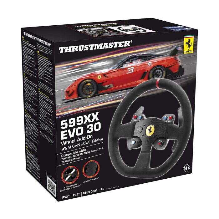 Рульове колесо Thrustmaster Ferrari F599XX EVO 30 - сумісне з PS5, PS4, Xbox Series X|S, Xbox One, PC - офіційно ліцензоване Ferrari