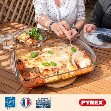 Набір з 3 жароміцних форм Pyrex із боросилікатного скла