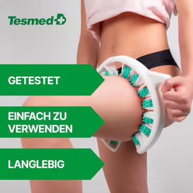 TESMED CELLULITE Manual Anti-Cellulite Massager, Made in Italy, patented, with mechanical triple action and rollers that lift, compress, and stretch the skin, thighs and buttocks